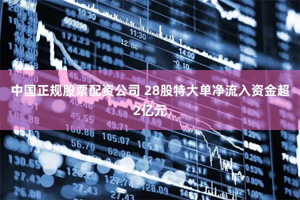 中国正规股票配资公司 28股特大单净流入资金超2亿元